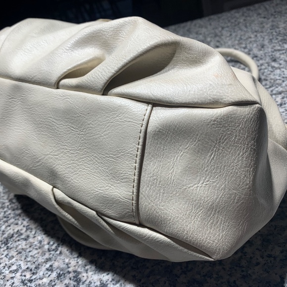 Tommy Hilfiger Cream All Leather Satchel - Picture 5 of 9